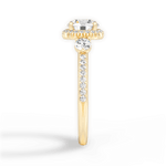 Julia Round Cut Lab Grown Diamond 18Kt Yellow Gold Engagement Ring - View 3