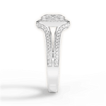 Mackenzie Oval Cut Lab Grown Diamond 14Kt White Gold Engagement Ring - View 4