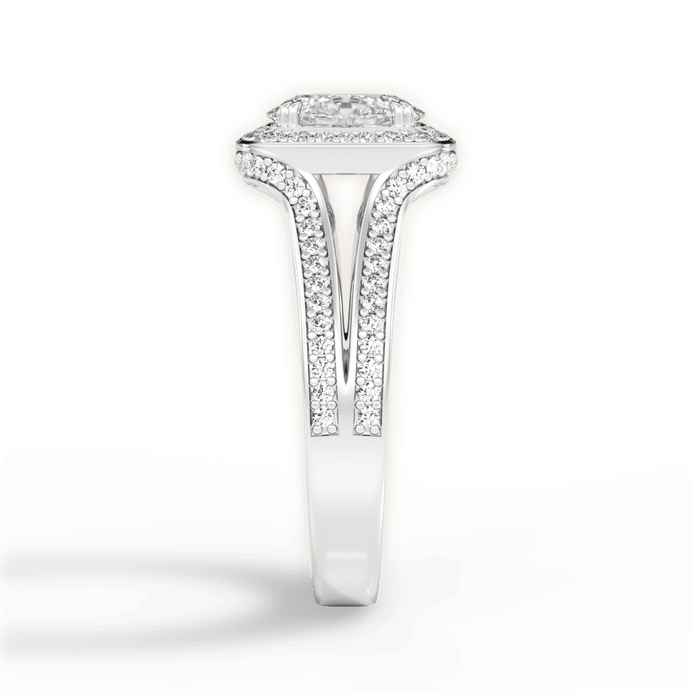 Mackenzie Oval Cut Lab Grown Diamond 14Kt White Gold Engagement Ring - View 4