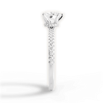 Giselle Heart Cut Lab Grown Diamond Platinum Engagement Ring - View 3