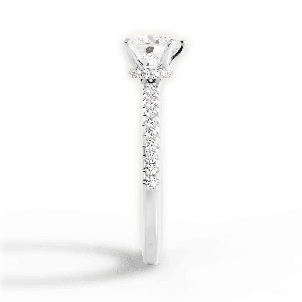 Giselle Heart Cut Lab Grown Diamond Platinum Engagement Ring - View 3