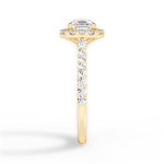 Ingrid Asscher Cut Lab Grown Diamond 18Kt Yellow Gold Engagement Ring - View 3