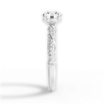 Gloria Round Cut Lab Grown Diamond 14Kt White Gold Engagement Ring - View 2