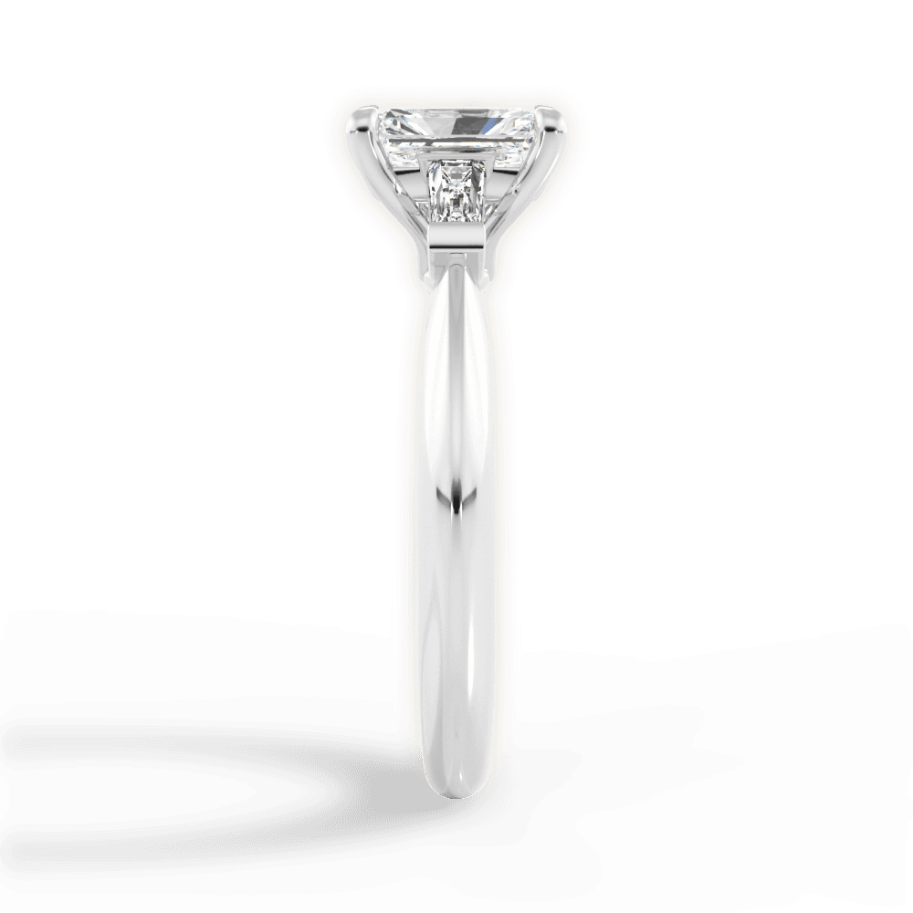 Emily Radiant Cut Lab Grown Diamond 14Kt White Gold Engagement Ring - View 4