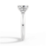 Emily Radiant Cut Lab Grown Diamond Platinum Engagement Ring - View 4