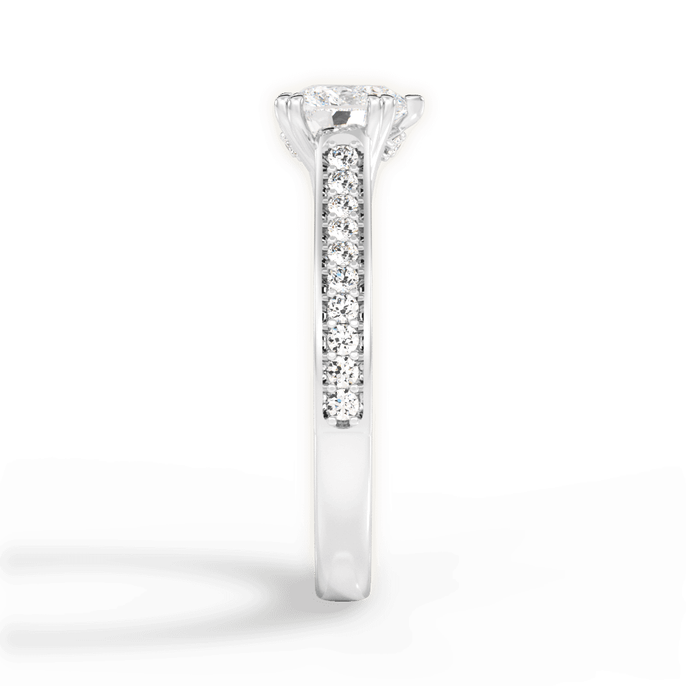 Deborah Heart Cut Lab Grown Diamond 14Kt White Gold Engagement Ring - View 4