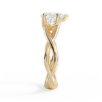 Aubrey Pear Cut Lab Grown Diamond 18Kt Yellow Gold Engagement Ring - View 4