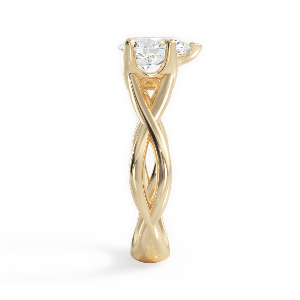 Aubrey Pear Cut Lab Grown Diamond 18Kt Yellow Gold Engagement Ring - View 4