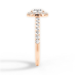 Kathleen Round Cut Lab Grown Diamond 18Kt Rose Gold Engagement Ring - View 3