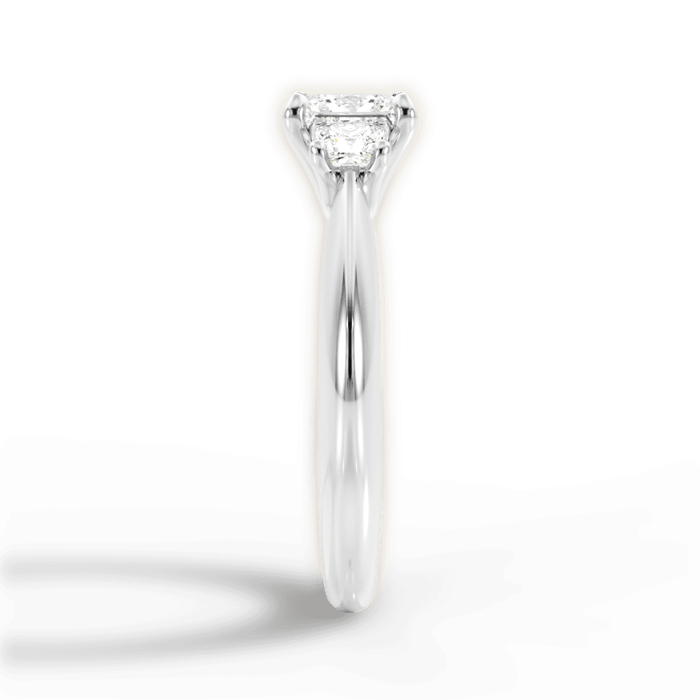 Dorothy Princess Cut Lab Grown Diamond Platinum Engagement Ring - View 3