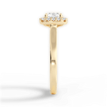 Fiona Cushion Cut Lab Grown Diamond 18Kt Yellow Gold Engagement Ring - View 3