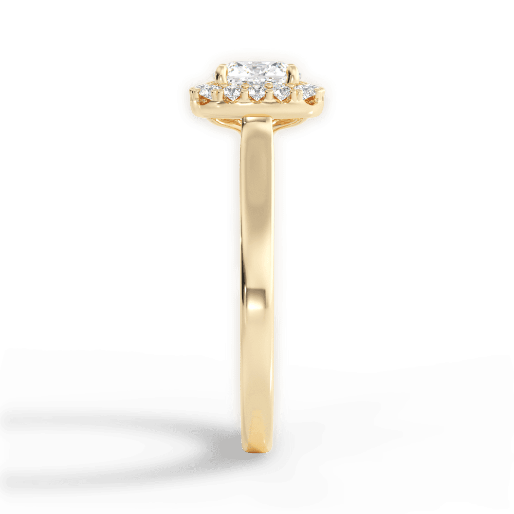 Fiona Cushion Cut Lab Grown Diamond 18Kt Yellow Gold Engagement Ring - View 3