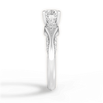 Isabel Asscher Cut Lab Grown Diamond 18Kt White Gold Engagement Ring - View 4