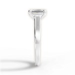 Ariana Emerald Cut Lab Grown Diamond 18Kt White Gold Engagement Ring - View 4