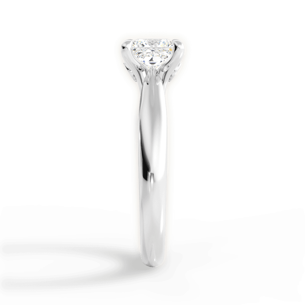 Beverly Princess Cut Lab Grown Diamond Platinum Engagement Ring - View 3