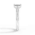 Elizabeth Emerald Cut Lab Grown Diamond 14Kt White Gold Engagement Ring - View 4