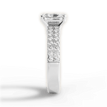 Kayla Radiant Cut Lab Grown Diamond Platinum Engagement Ring - View 2