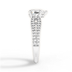 Jessica Pear Cut Lab Grown Diamond Platinum Engagement Ring - View 4