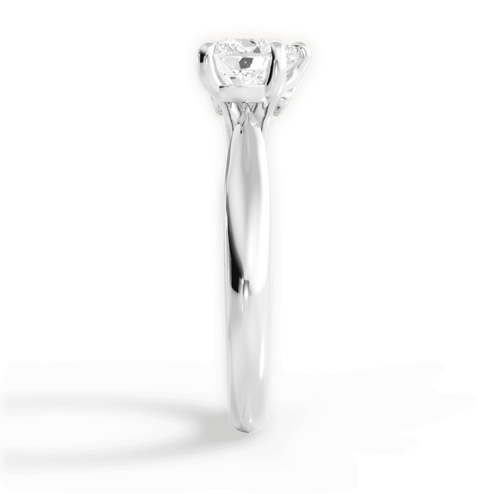 Beverly Heart Cut Lab Grown Diamond Platinum Engagement Ring - View 3