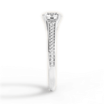 Delia Round Cut Lab Grown Diamond Platinum Engagement Ring - View 3