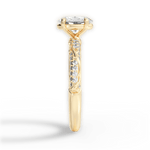 Gloria Oval Cut Lab Grown Diamond 18Kt Yellow Gold Engagement Ring - View 3
