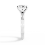 Aaliyah Radiant Cut Lab Grown Diamond 18Kt White Gold Engagement Ring - View 3