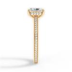 Janet Radiant Cut Lab Grown Diamond 18Kt Yellow Gold Engagement Ring - View 4