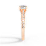 Caroline Asscher Cut Lab Grown Diamond 18Kt Rose Gold Engagement Ring - View 2