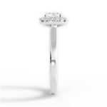 Fiona Cushion Cut Lab Grown Diamond 18Kt White Gold Engagement Ring - View 4