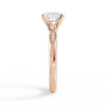 Cassie Princess Cut Lab Grown Diamond 18Kt Rose Gold Engagement Ring - View 3