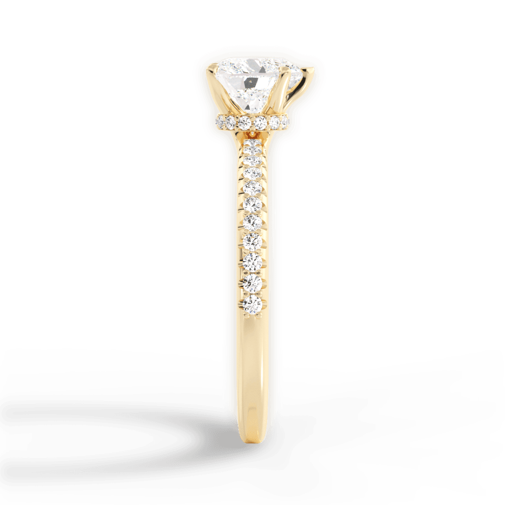 Giselle Heart Cut Lab Grown Diamond 18Kt Yellow Gold Engagement Ring - View 3