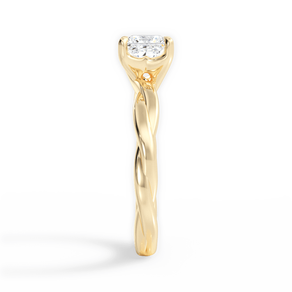 Bianca Princess Cut Lab Grown Diamond 18Kt Yellow Gold Engagement Ring - View 2