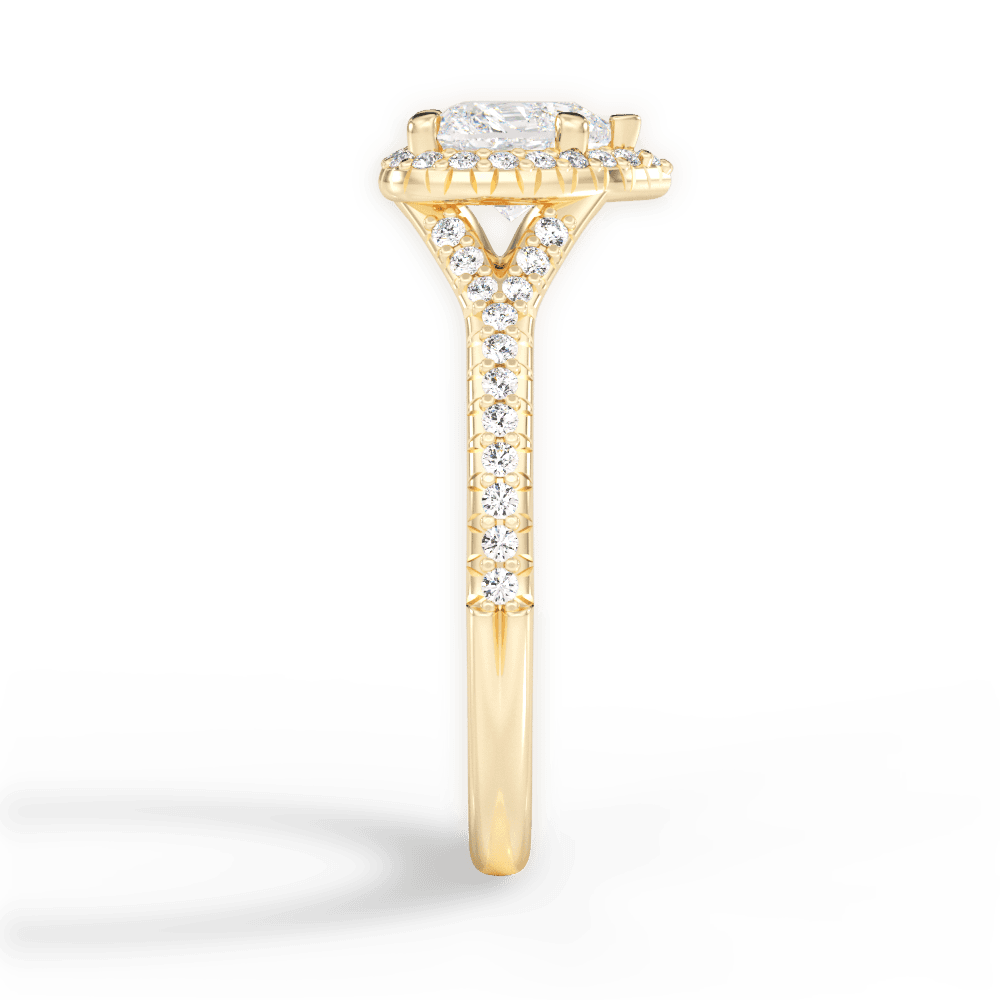 Judy Heart Cut Lab Grown Diamond 18Kt Yellow Gold Engagement Ring - View 3