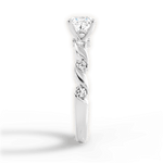 Emma Cushion Cut Lab Grown Diamond Platinum Engagement Ring - View 4