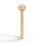 Janet Round Cut Lab Grown Diamond 18Kt Yellow Gold Engagement Ring - View 2