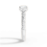 Gloria Cushion Cut Lab Grown Diamond 14Kt White Gold Engagement Ring - View 2