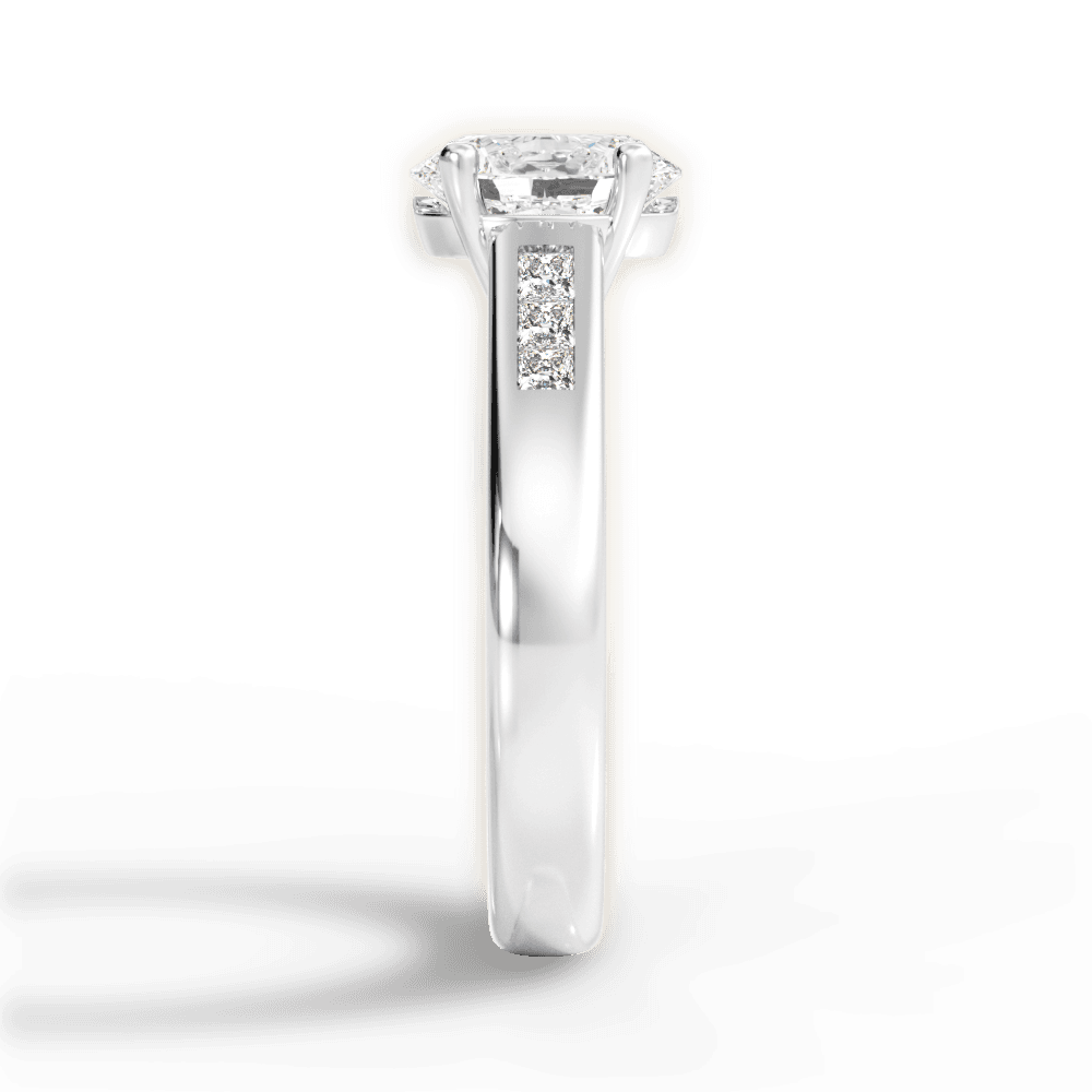 Brittany Oval Cut Lab Grown Diamond Platinum Engagement Ring - View 4