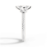 Giselle Marquise Cut Lab Grown Diamond 14Kt White Gold Engagement Ring - View 2