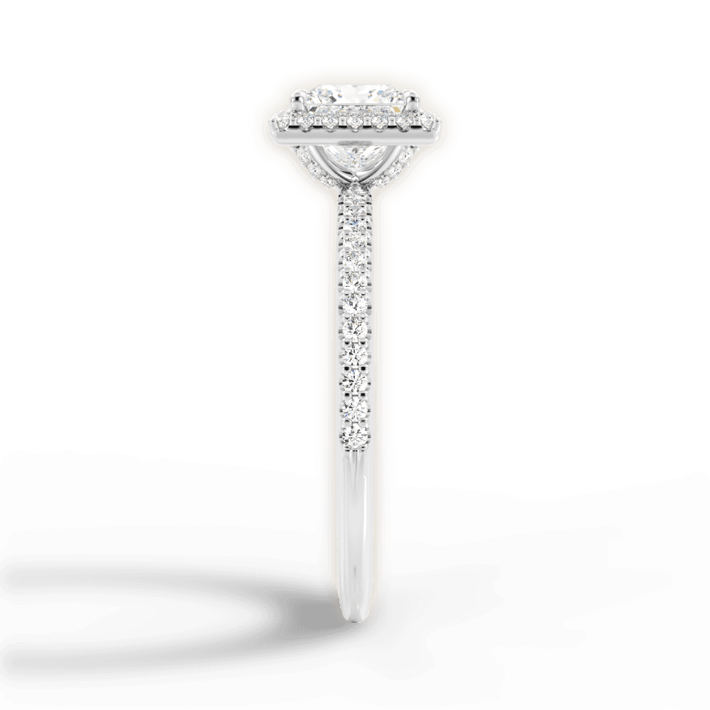 Joanne Princess Cut Lab Grown Diamond 14Kt White Gold Engagement Ring - View 2