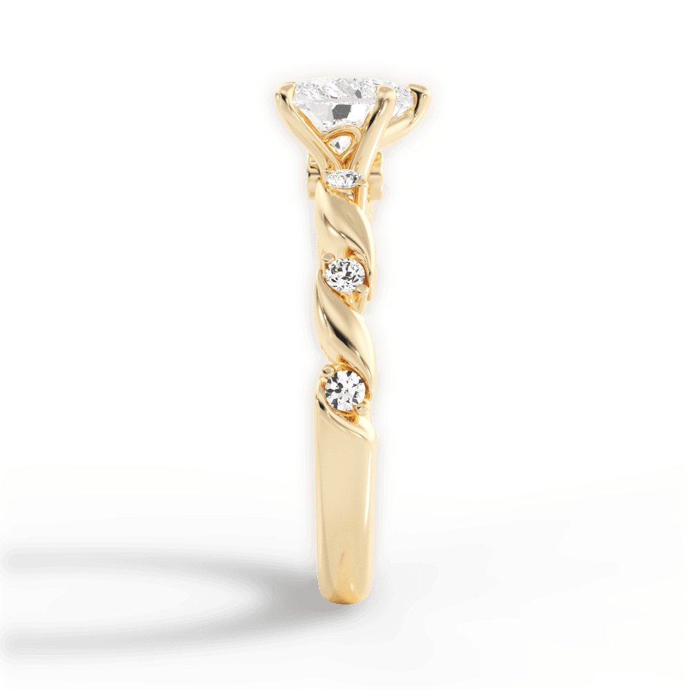 Emma Heart Cut Lab Grown Diamond 18Kt Yellow Gold Engagement Ring - View 4