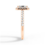 Kathleen Radiant Cut Lab Grown Diamond 18Kt Rose Gold Engagement Ring - View 2