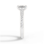 Frances Emerald Cut Lab Grown Diamond Platinum Engagement Ring - View 2