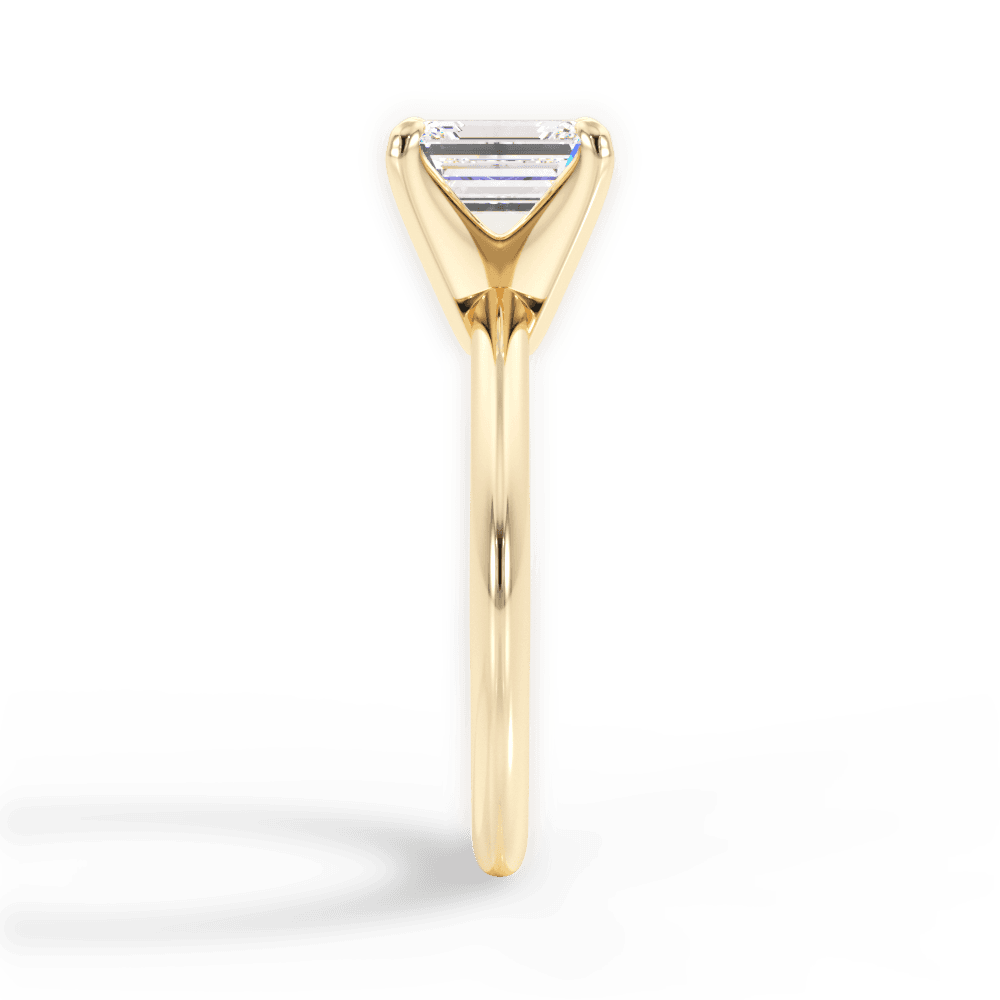 Casey Emerald Cut Lab Grown Diamond 18Kt Yellow Gold Engagement Ring - View 2