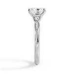 Cassie Radiant Cut Lab Grown Diamond Platinum Engagement Ring - View 4