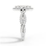 Latoya Marquise Cut Lab Grown Diamond 18Kt White Gold Engagement Ring - View 4
