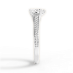 Delia Heart Cut Lab Grown Diamond Platinum Engagement Ring - View 4