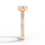 Katelyn Oval Cut Lab Grown Diamond 18Kt Rose Gold Engagement Ring - View 2