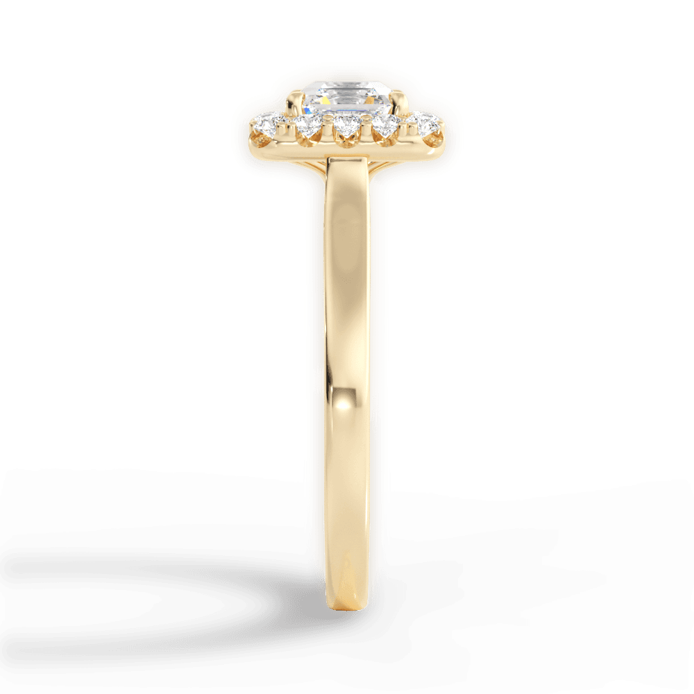 Fiona Asscher Cut Lab Grown Diamond 18Kt Yellow Gold Engagement Ring - View 3