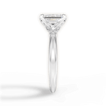 Elaine Emerald Cut Lab Grown Diamond Platinum Engagement Ring - View 4