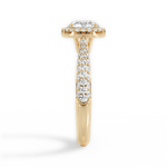 Lucy Round Cut Lab Grown Diamond 18Kt Yellow Gold Engagement Ring - View 3